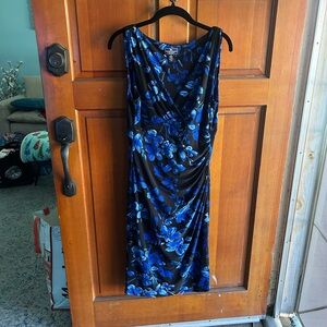 American Living Black and Blue Floral Dress